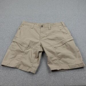 5.11 Tactical Mens Chino Shorts Size 31 Beige‎ Flat Front Stretch Pockets Logo